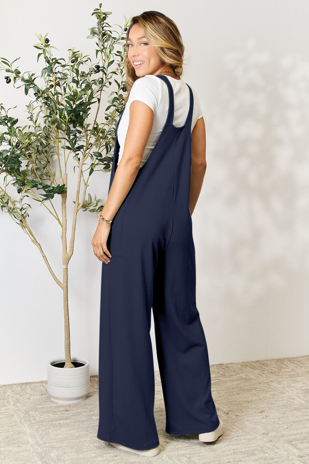 Sheri Wide Strap Overall with Pockets