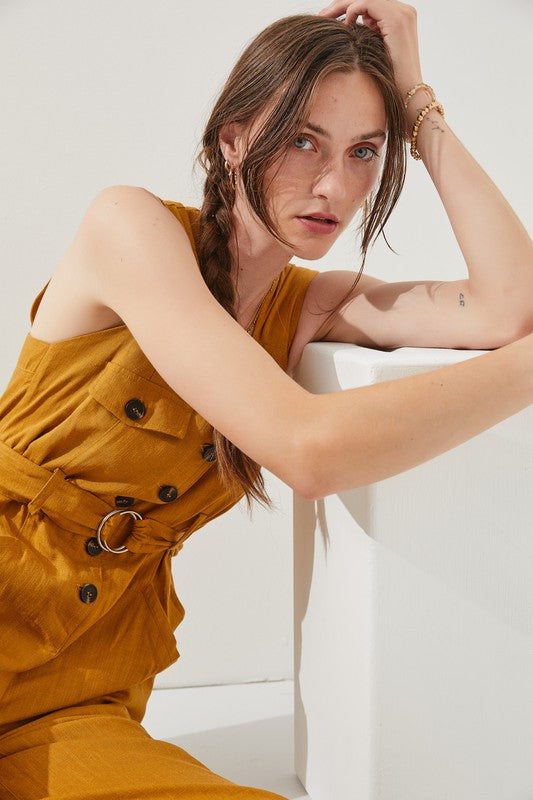 Delilah Sleeveless Square Neck Jumpsuit