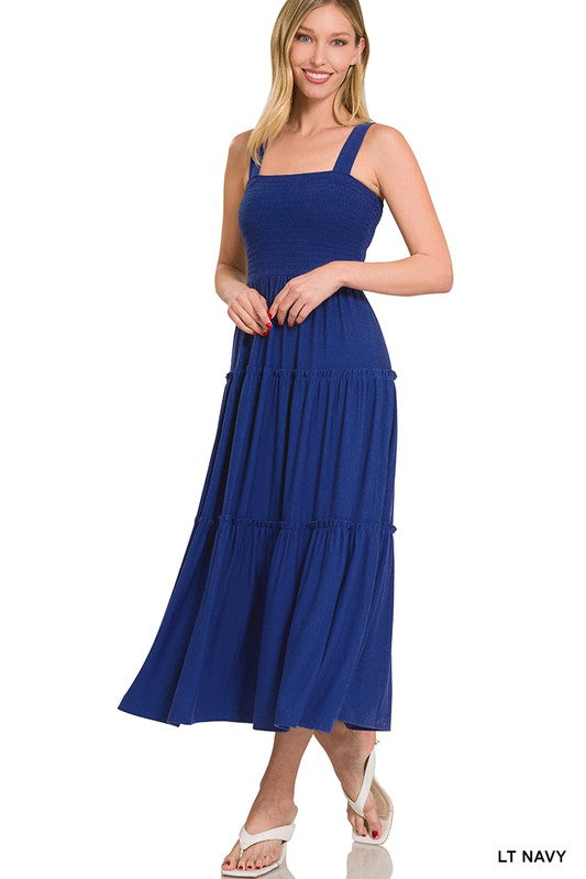 Magnolia Smocked Tiered Midi Dress