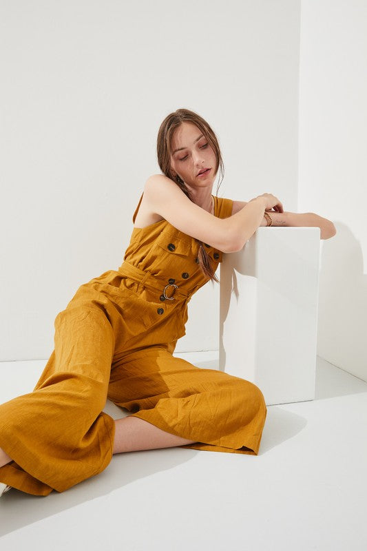 Delilah Sleeveless Square Neck Jumpsuit