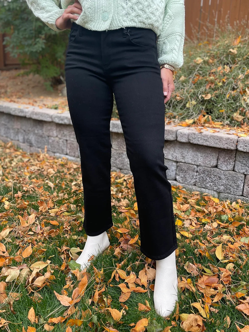 Naomi Kick-Flare Crop Denim