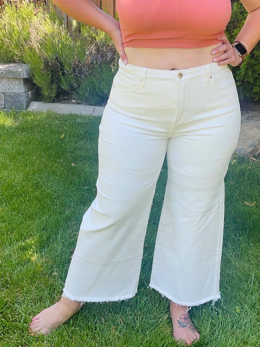 Stevie Wide-Leg Crop Jeans