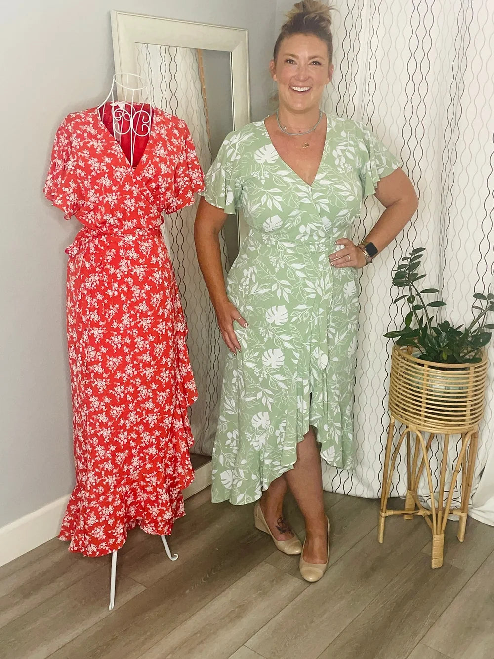 Gaylen Floral Print Wrap Dress