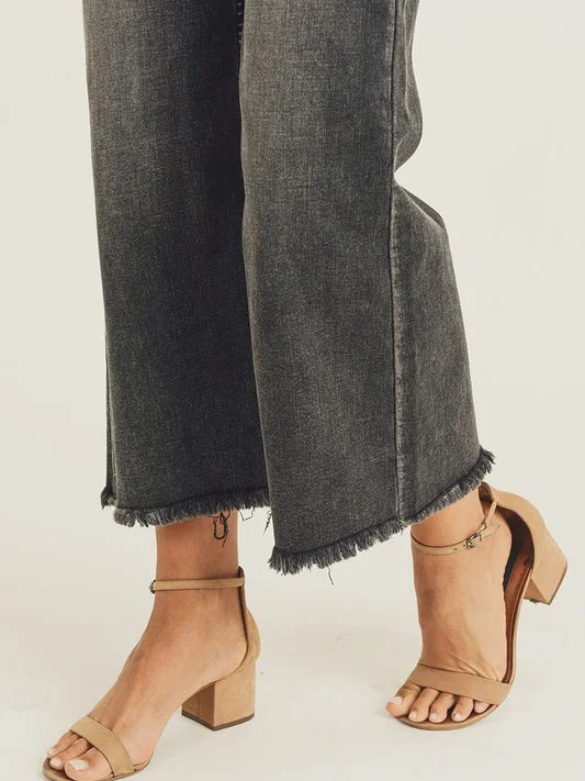 Stevie Wide-Leg Crop Jeans