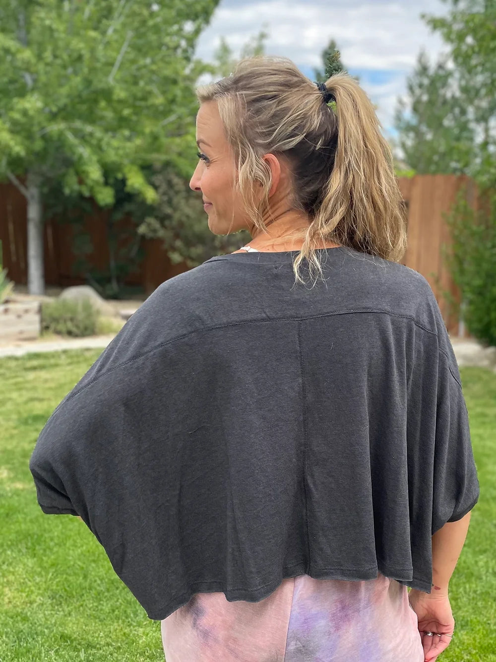Megan Oversized Twist Sleeve Tee