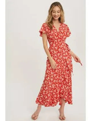 Gaylen Floral Print Wrap Dress