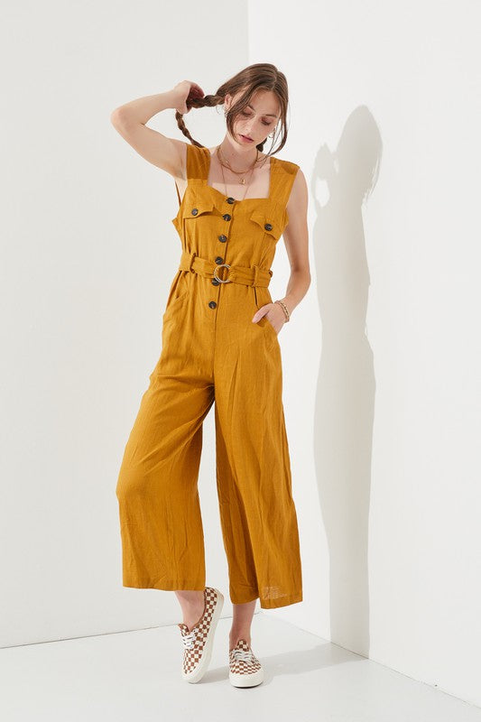 Delilah Sleeveless Square Neck Jumpsuit