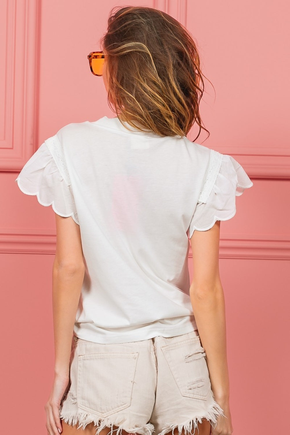 Sally Lace Trim Top