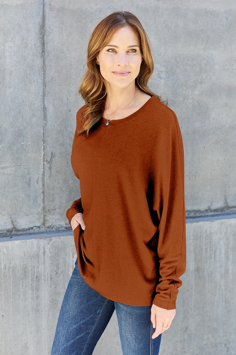 Elsie Round Neck Long Sleeve T-Shirt