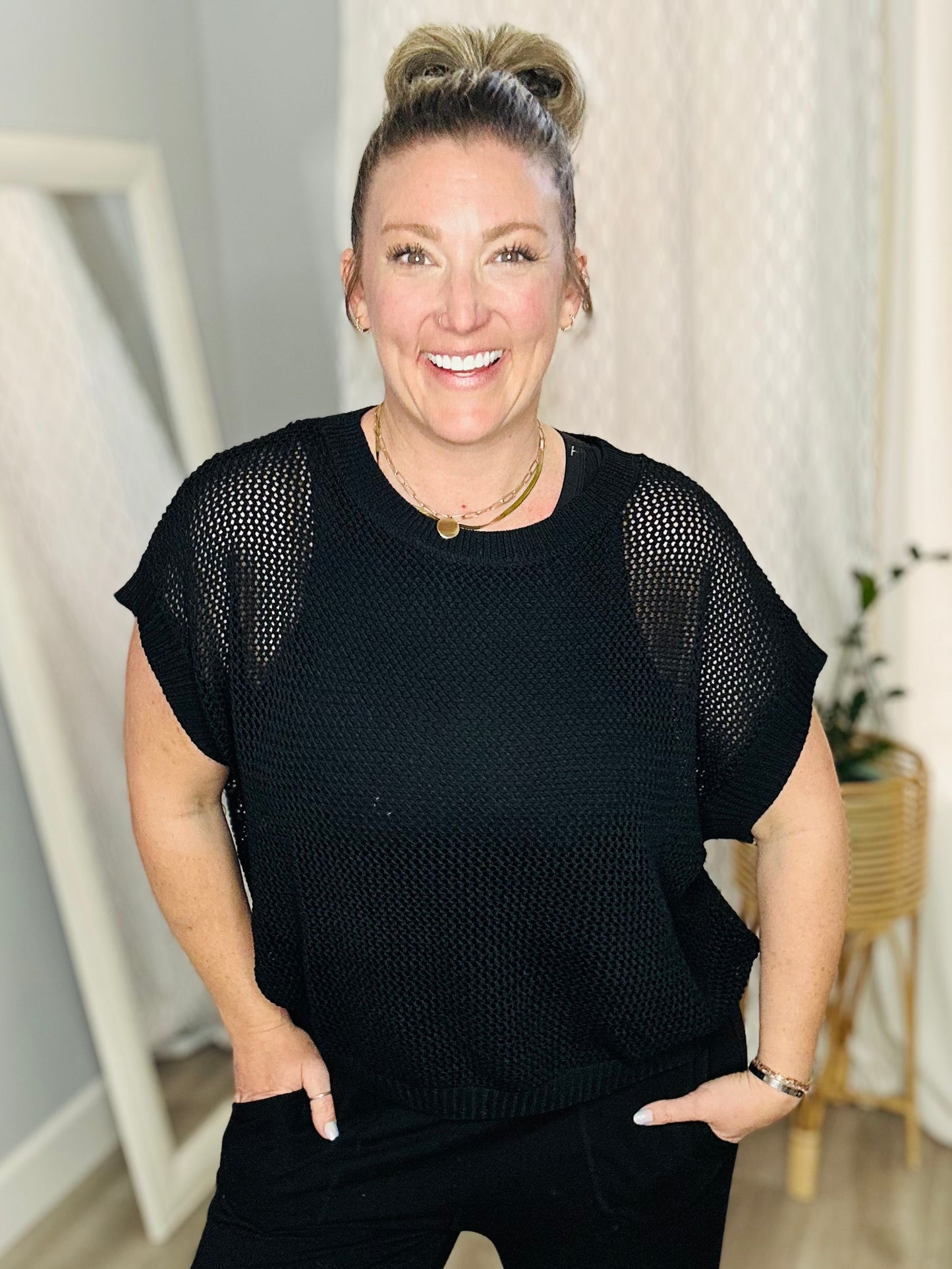 Manon Woven Dolman Top