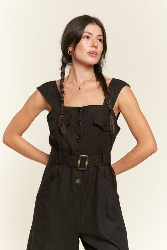 Delilah Sleeveless Square Neck Jumpsuit