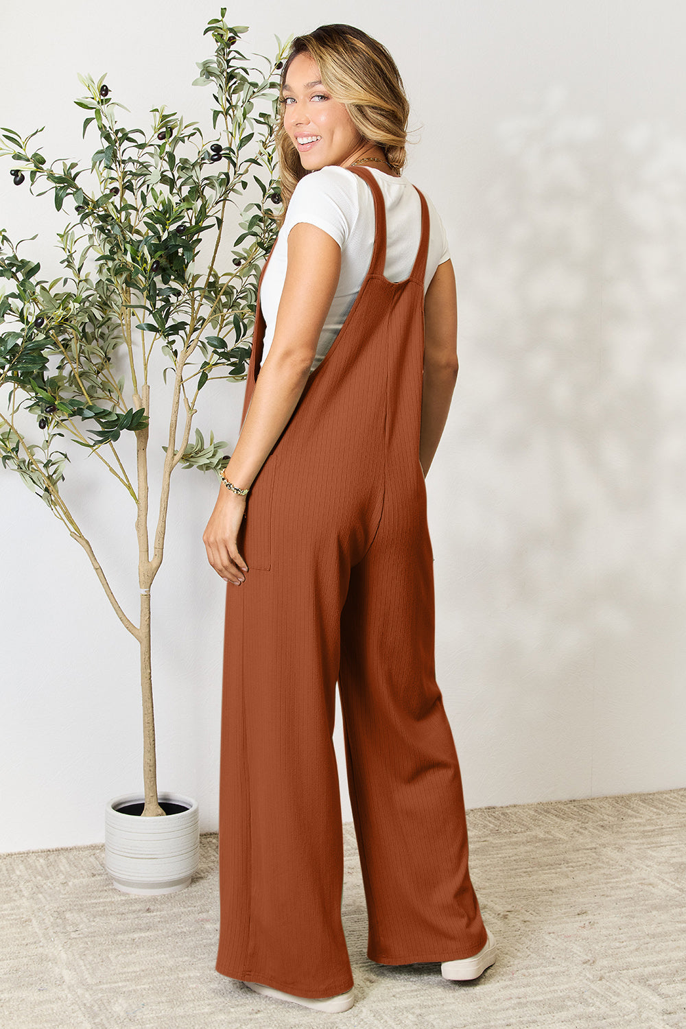 Sheri Wide Strap Overall with Pockets