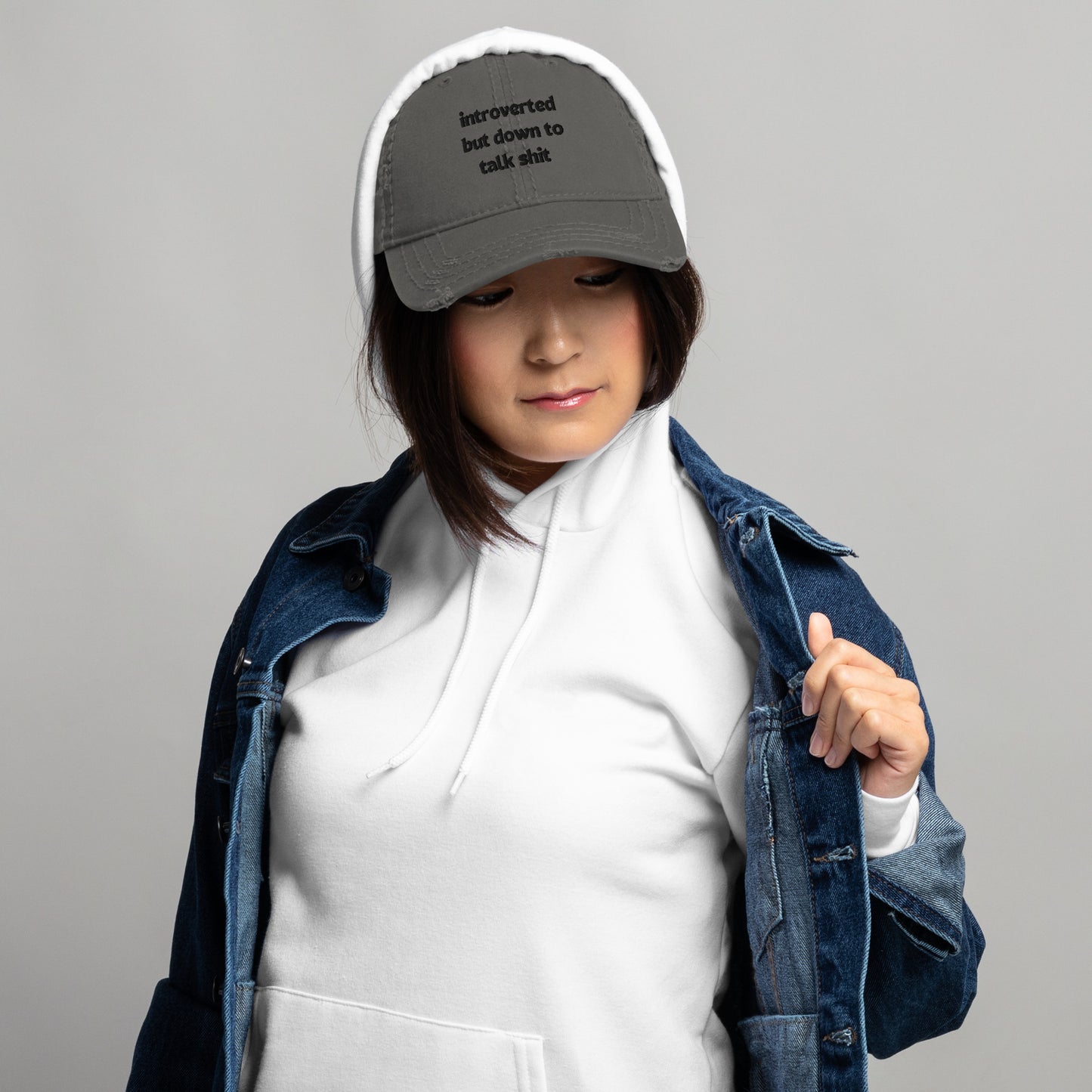 Introverted Distressed Dad Hat
