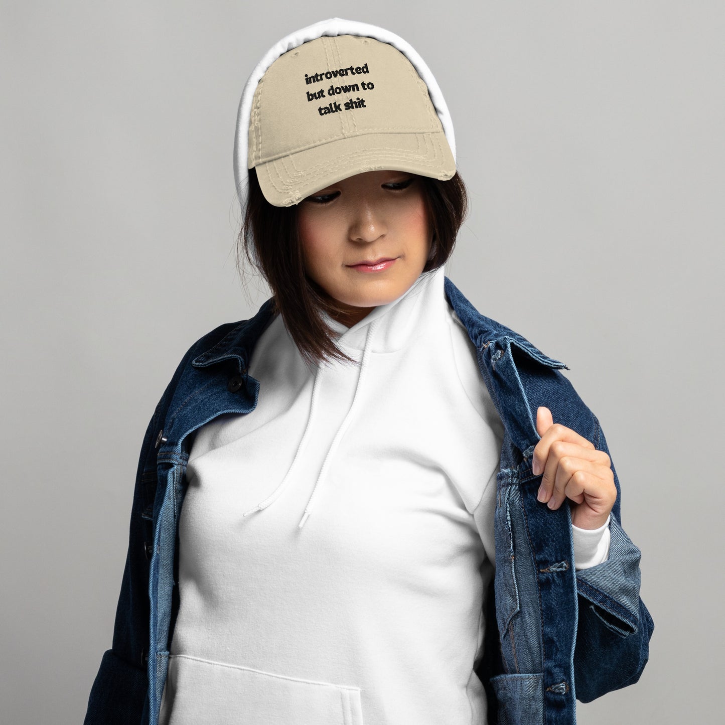 Introverted Distressed Dad Hat