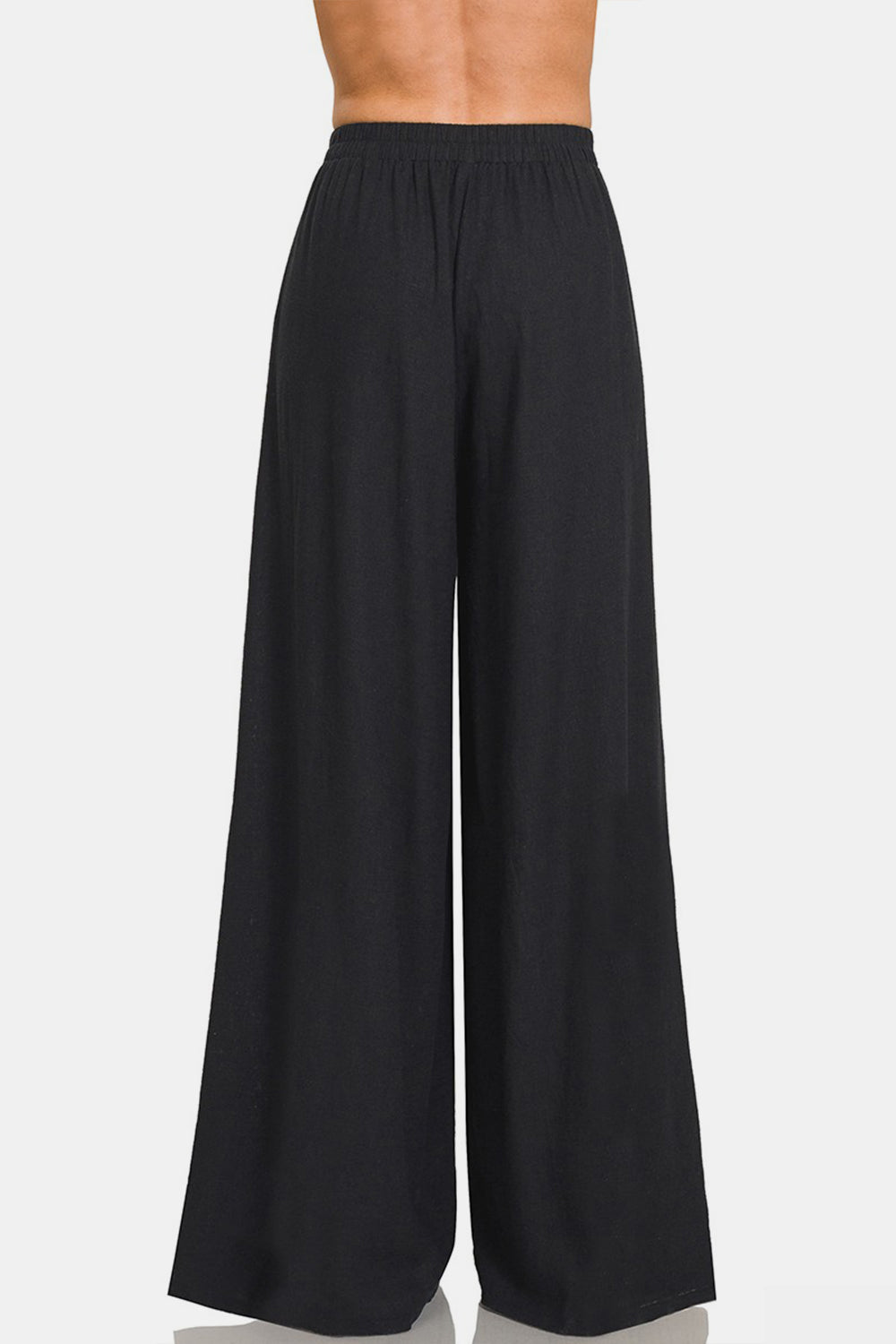 Opal Pleated Linen Blend Wide Leg Pants