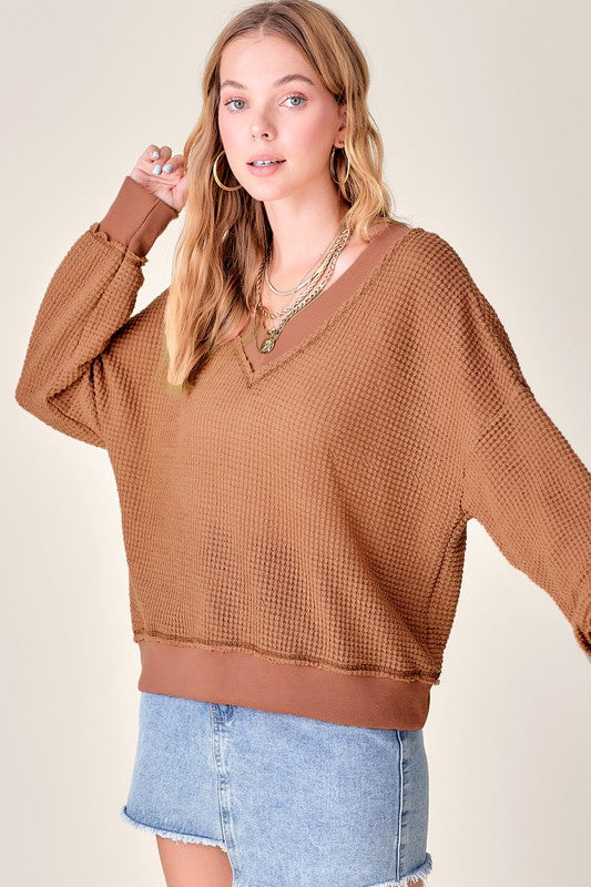 Holly Waffle Knit Top