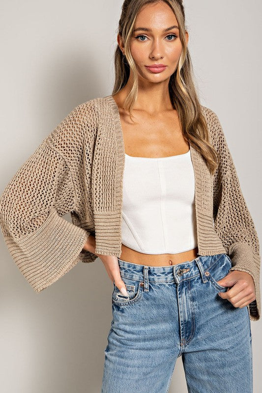 Monty Eyelet Knit Cardigan