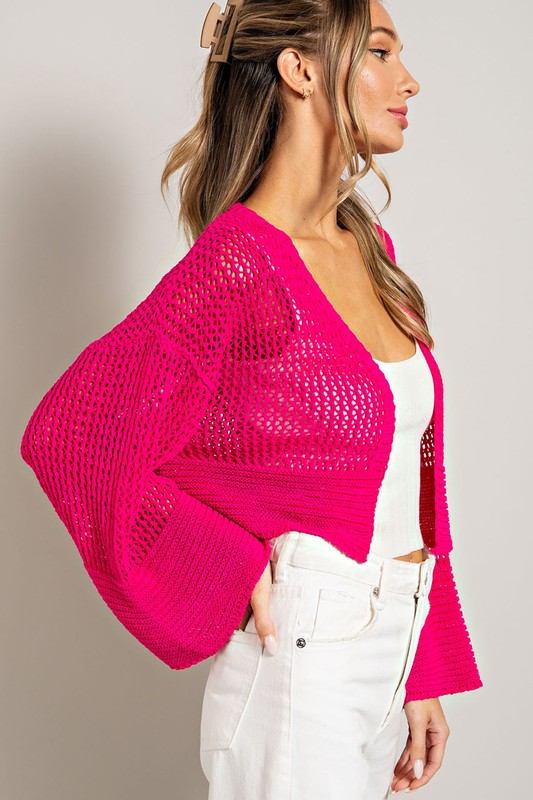 Monty Eyelet Knit Cardigan