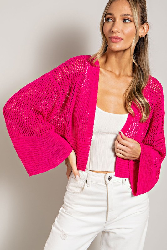 Monty Eyelet Knit Cardigan