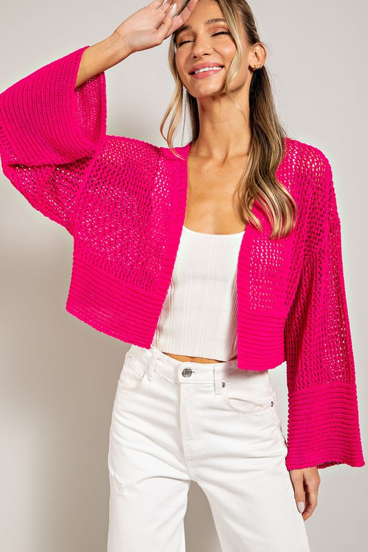 Monty Eyelet Knit Cardigan