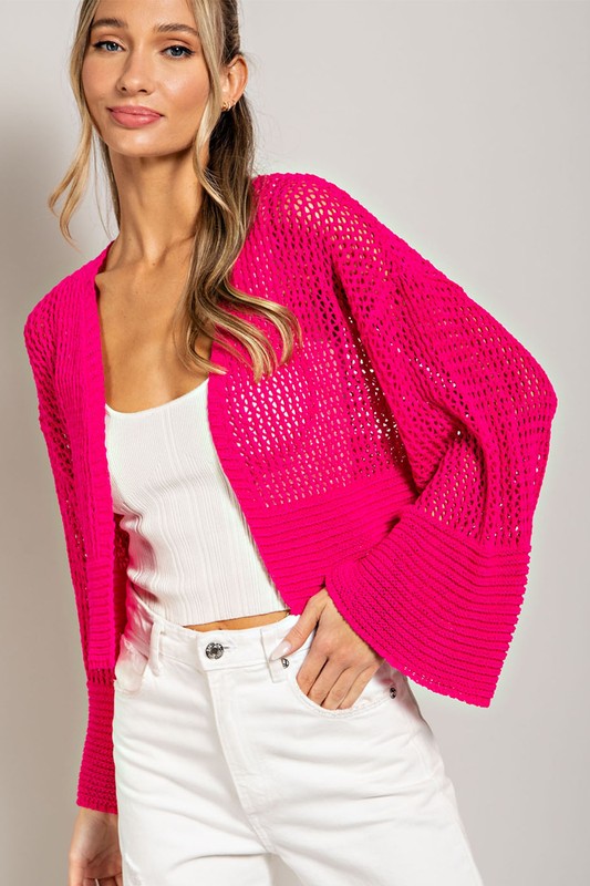 Monty Eyelet Knit Cardigan