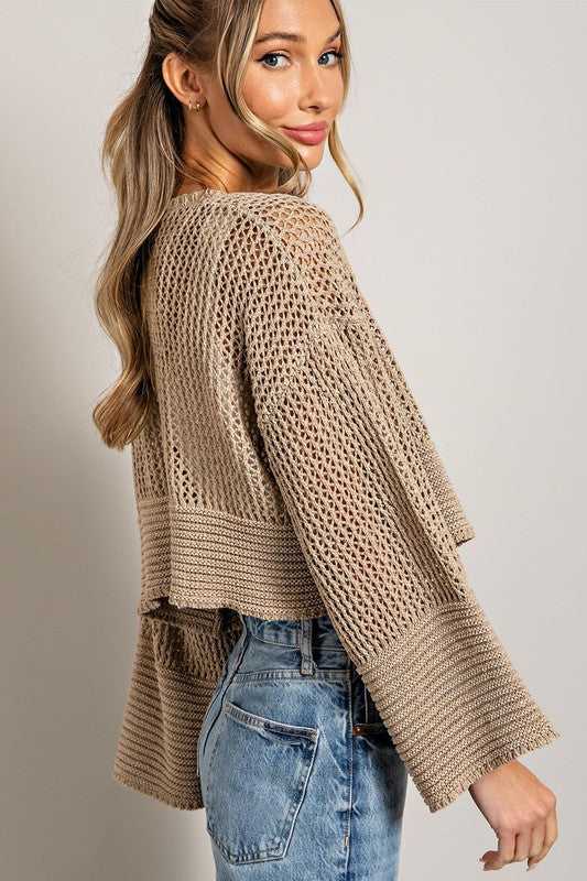 Monty Eyelet Knit Cardigan