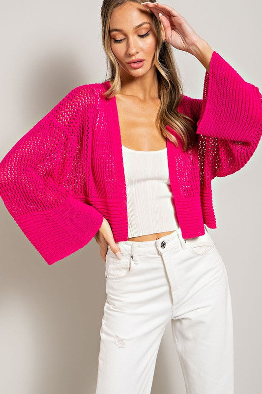 Monty Eyelet Knit Cardigan