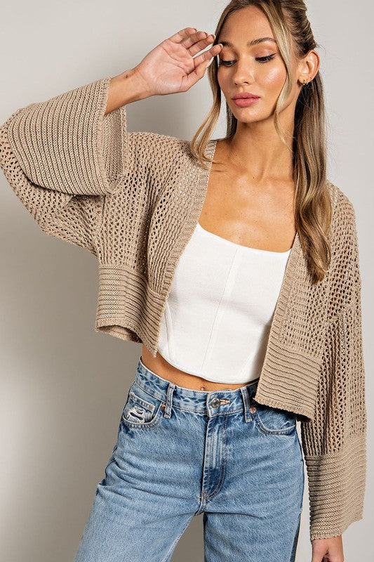 Monty Eyelet Knit Cardigan