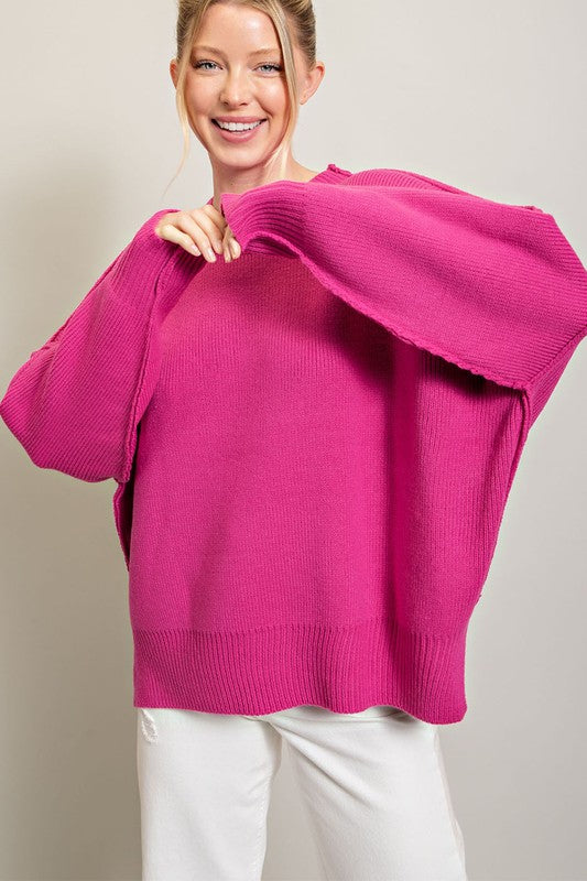 Lane Sleeve Ribbed Sweater