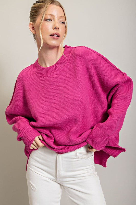 Lane Sleeve Ribbed Sweater