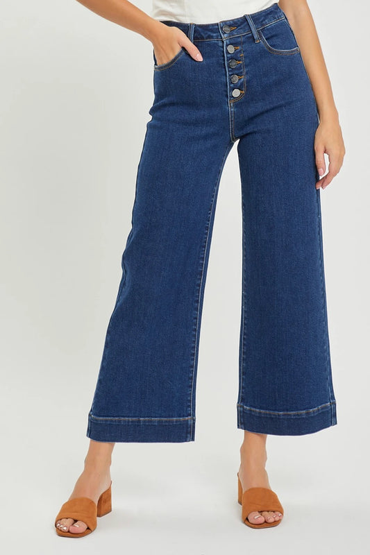 Julie Wide Leg Cropped Denim