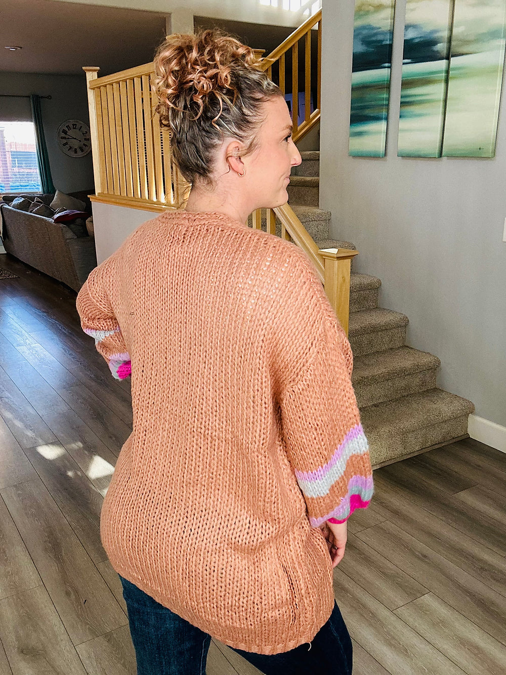 Elsie Stripe Sleeve Sweater