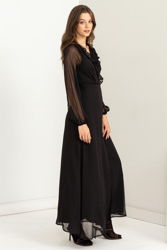 Lovie Tie Waist Maxi Wrap Dress