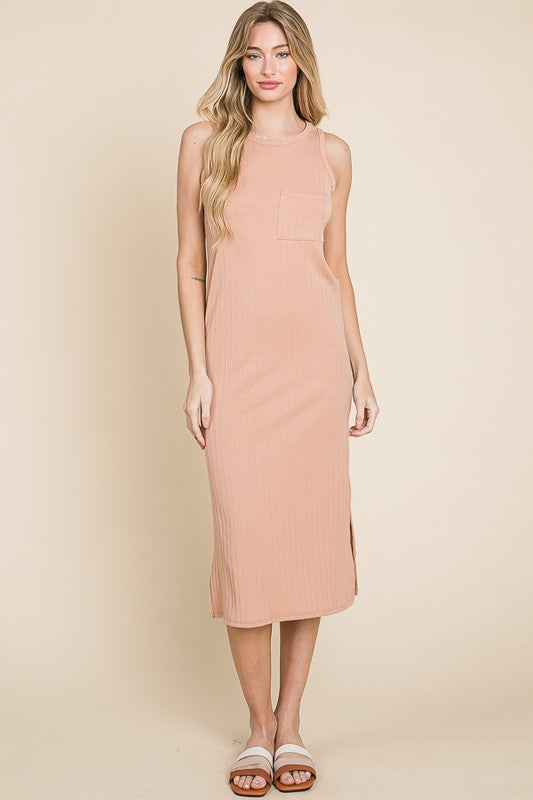 Bonnie Ribbed Knit Sleeveless Midi Dress – phoenixandflora