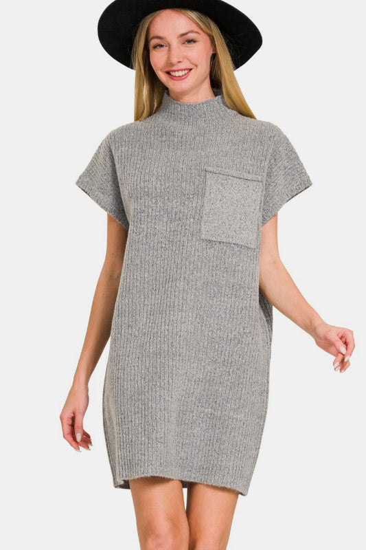 Angela Short Sleeve Sweater Mini Dress