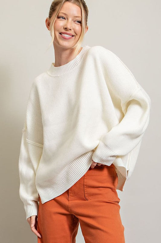 Lane Sleeve Ribbed Sweater