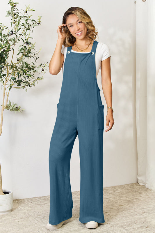 Sheri Wide Strap Overall with Pockets