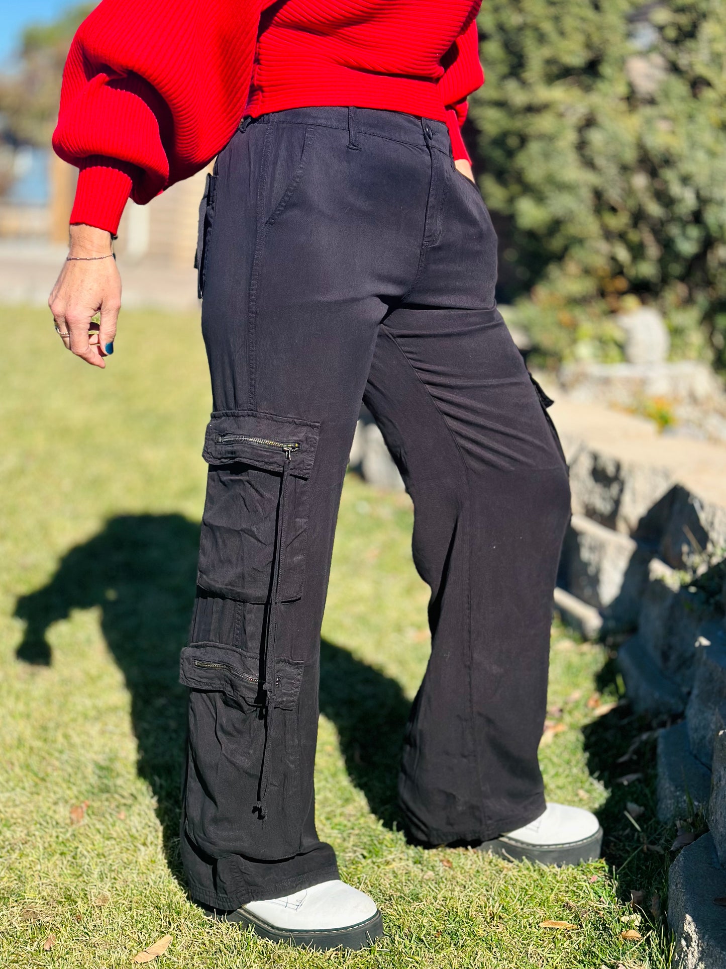 Claire Tencel Double Cargo Pants