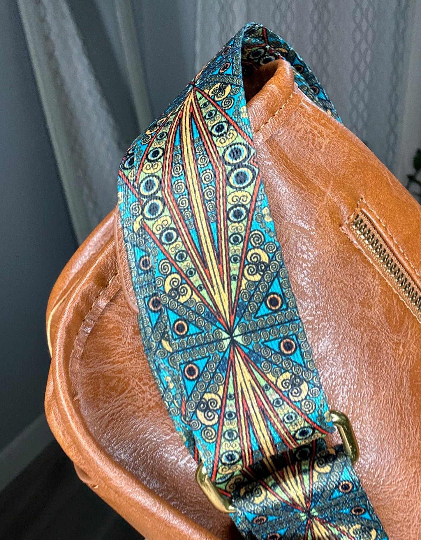 Paris Pattern Strap Shoulder Bag