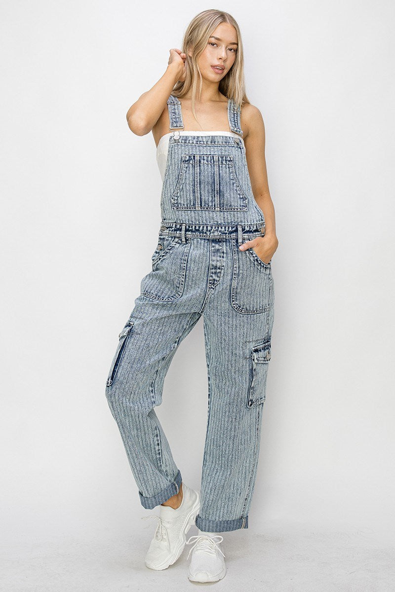 Bailey Striped Overalls
