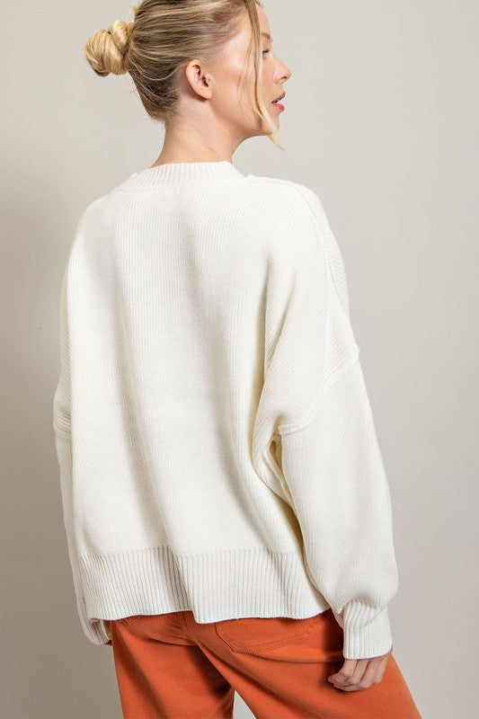 Lane Sleeve Ribbed Sweater