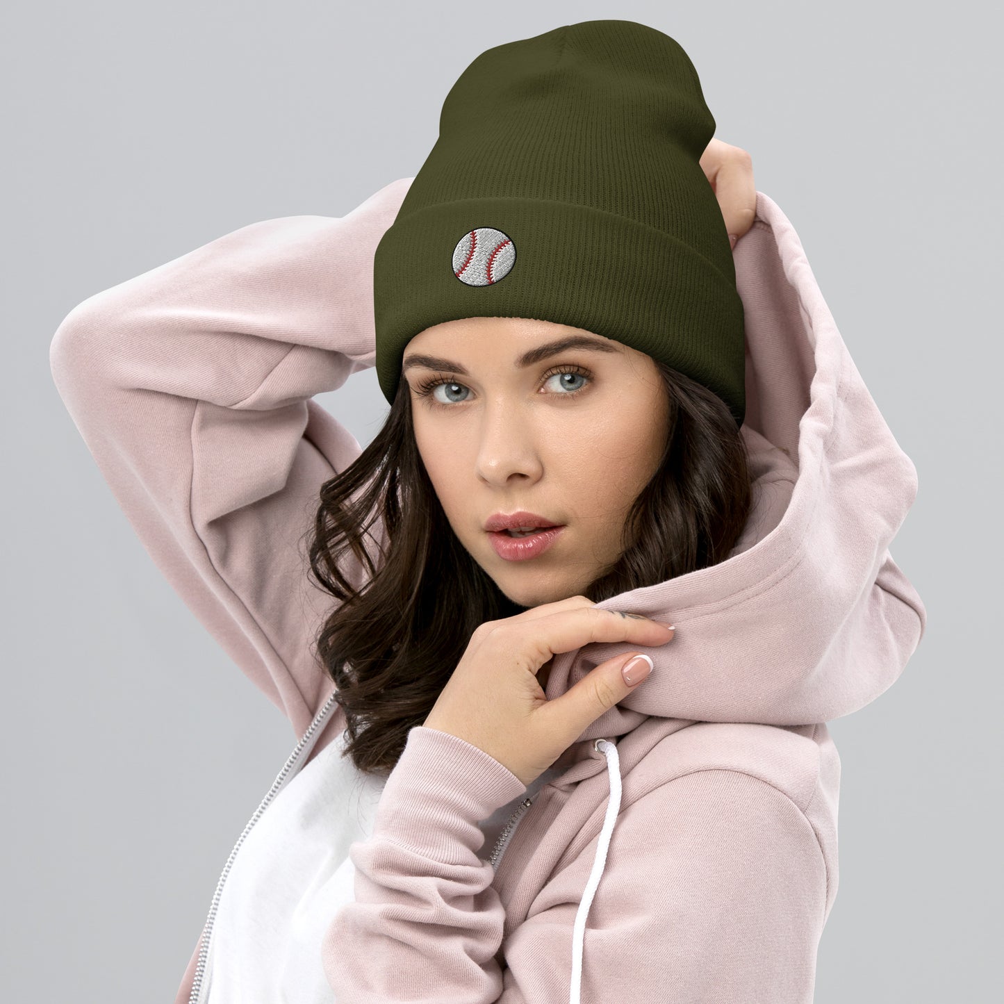 Embroidered Baseball Cuffed Beanie