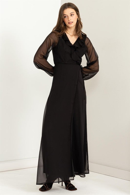 Lovie Tie Waist Maxi Wrap Dress