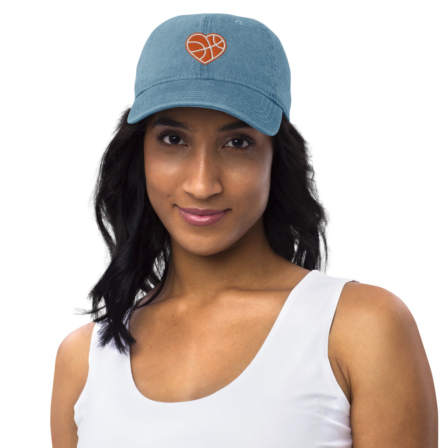 Embroidered Basketball Denim Hat