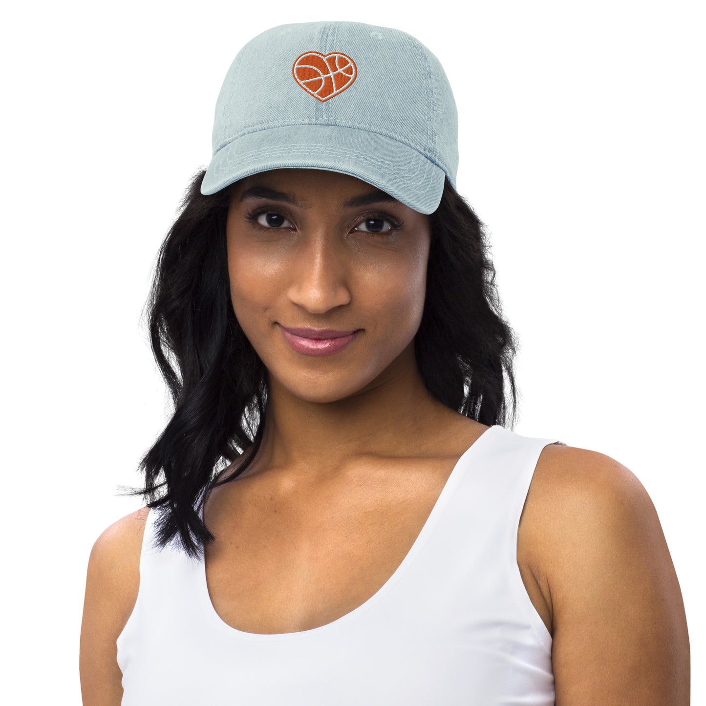 Embroidered Basketball Denim Hat