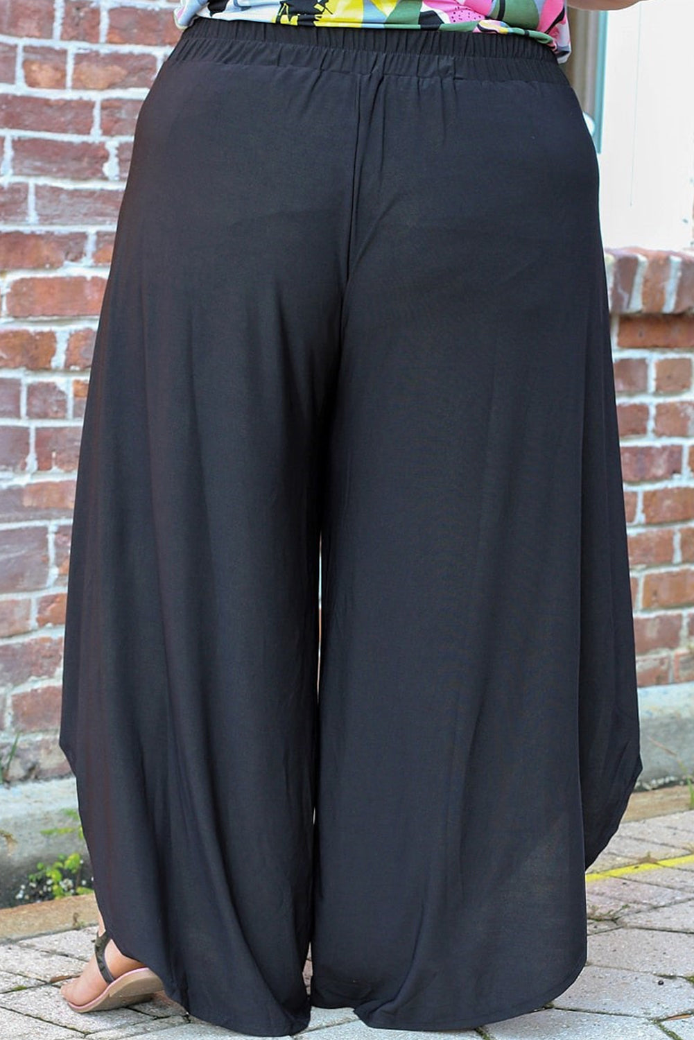 Melody Size Tie Front Wide Leg Pants