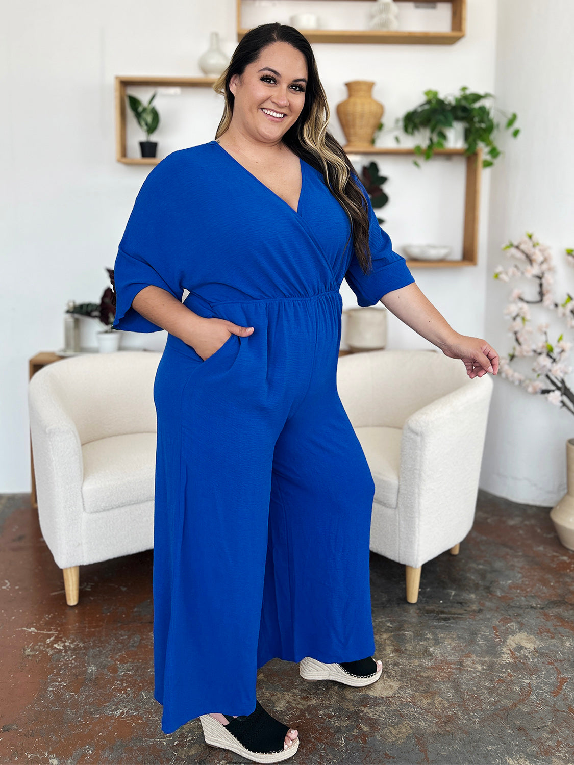 Minnie Wide Leg Jumpsuit with Pockets