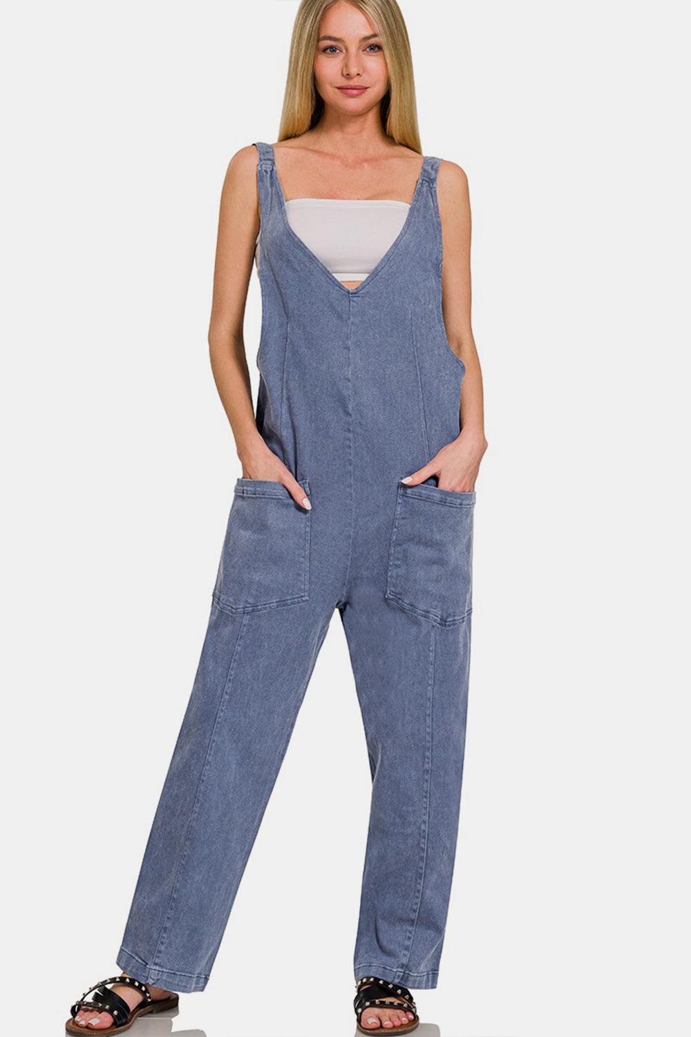 Bartley Pocketed Wide Strap Jumpsuit