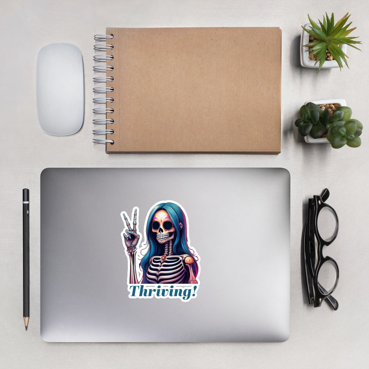 Thriving Skeleton Bubble-free stickers