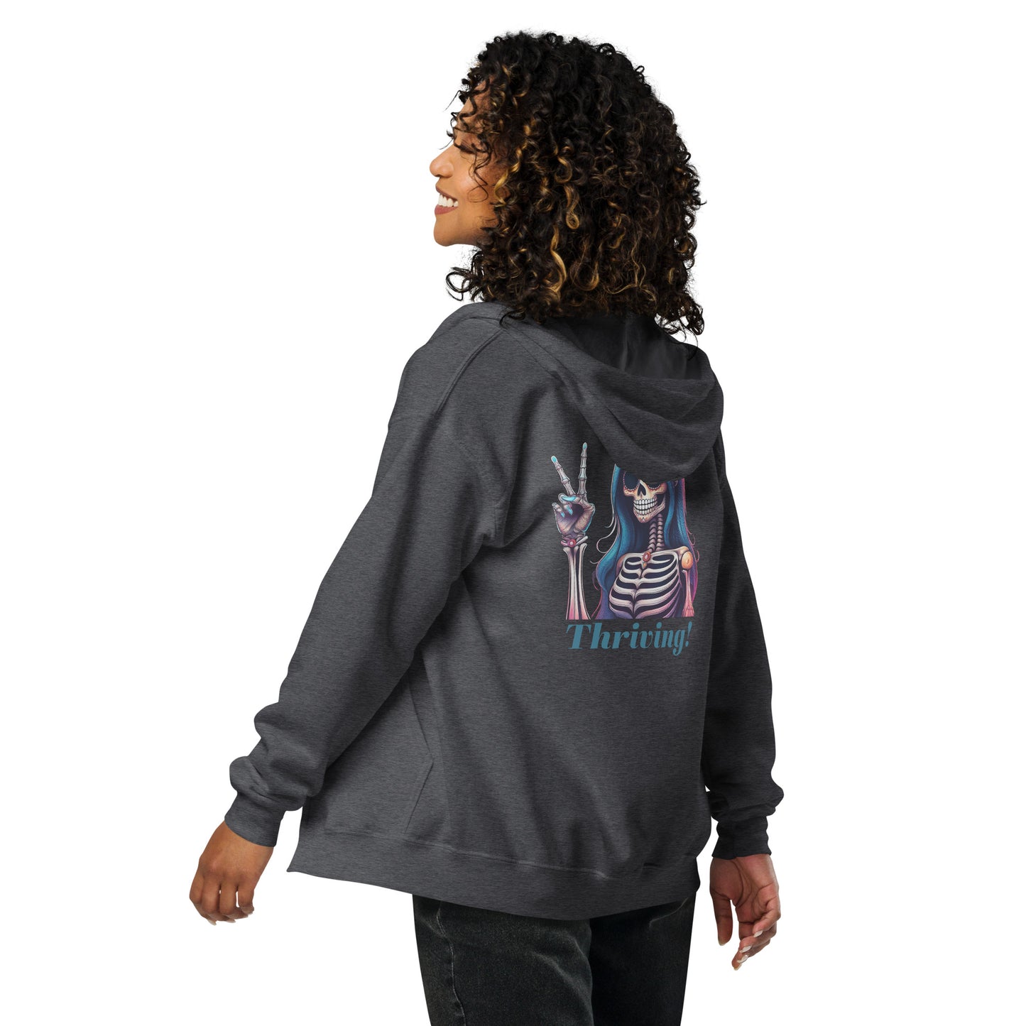 Thriving Skeleton Unisex heavy blend zip hoodie